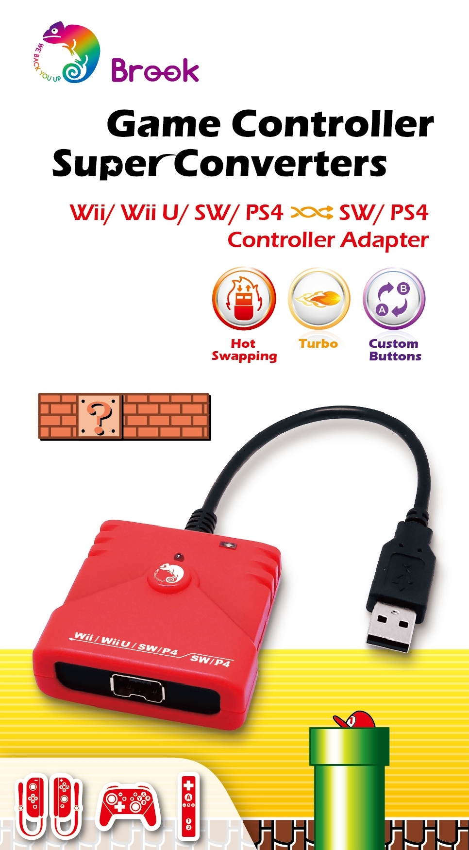 Wii Wii U Sw Ps4 To Sw Ps4 Super Converter Brook Gaming